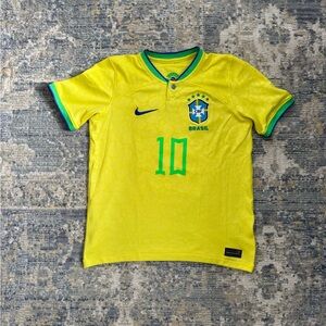 Nike Kids Brazil Soccer Jersey - Bright Yellow and Green